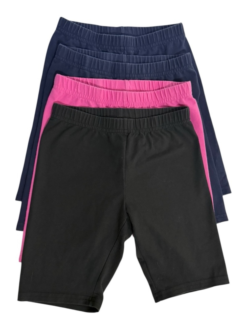 Hanna Andersson Bike Shorts Lot Girls Size 8 130 Cotton 4 Pair Navy Pink Black